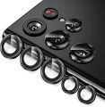 Samsung Galaxy S22 Ultra Camera Lens Protector, 9H Tempered Glass Camera Cover Screen Protector Metal Individual Ring for S22 Ultra 5G 2022 Release (Burgundy). 