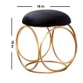 Metal Stool Ottoman Stool Sitting Stool Round Shape for Living Room Furniture Ottoman puff for Sitting Ring Gold Legs Single Piece STM. 