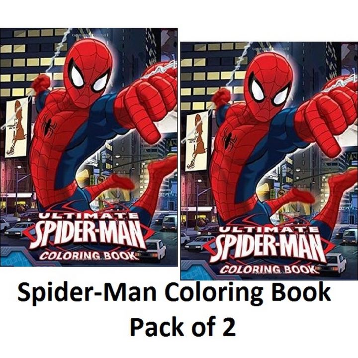 Pack of 2 Coloring Book Spider man Super Hero Color & Painting Activity Books For Kids