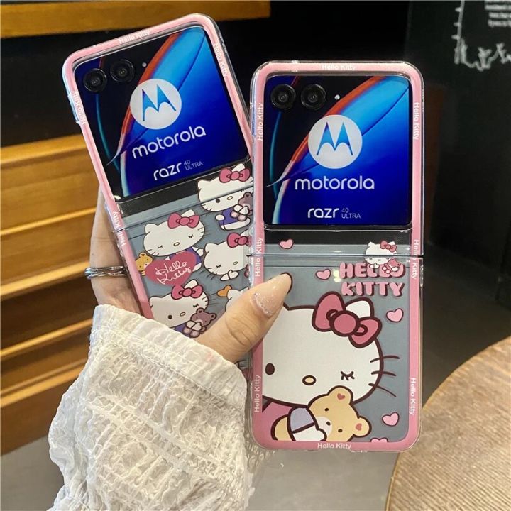 SANRIO Hellokitty Disney Stellalou Phone Case For Motorola RAZR40 Ultra OPPO Find N N2 N3 Flip VIVO X Flip FOLD Edge Back Cover
