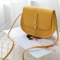 Style Fashion Simple Shoulder Bag Solid Color Tassel Leather Messenger Women Bags. 