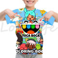 Toca Life world kids T shirt Harajuku o-neck boys T-shirts Kawaii girls tee shirt children clothes Toca Boca print T-shirt tops. 