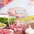500/900ML Manual Meat Mincer Garlic Chopper Rotate Garlic Press Crusher Vegetable Fruit Cutter Kitchen Cooking Accessories. 