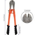 14 Inch Bolt Cutter, Heavy Duty Bolt Cutter with Ergonomic Rubber Grip,New. 