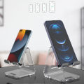 ZAW Mobile Holder Acrylic Portable, Ergonomic Desk Phone Stand, Compatible with 15 Pro Max/14 Pro/S23/S22 Ultra Smartphones, Home & Office Accessories. 