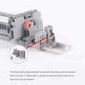 E/Uk Din Rail Terminal Blocks End Stopper Bracket Grey,Terminal Block Connector(Pack Of 100). 