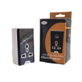 Voltage Protector Kuna RDPT Black 10Amp With Digital Meter, Socket Switch Protector For AC Fridge, Automatic Power Surge Protection EU Socket Shutterproof, Surge proof highly Durable for heavy appliances. 