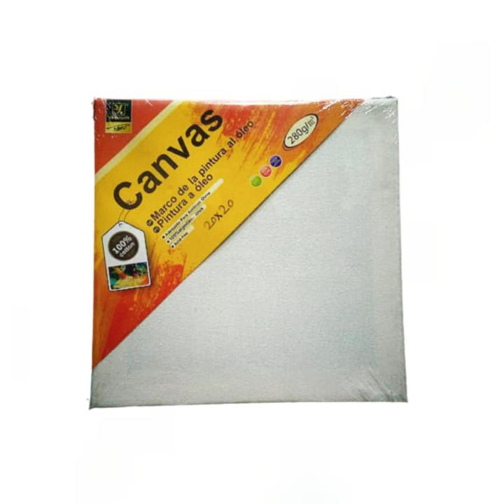 280gsm Blank Stretched Painting Canvas Size 20 x 20 Cm
