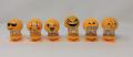 Pack of 6 Pieces Smiling Face Spring Bouncing Doll Car Smiley Doll Cute Emoji. 