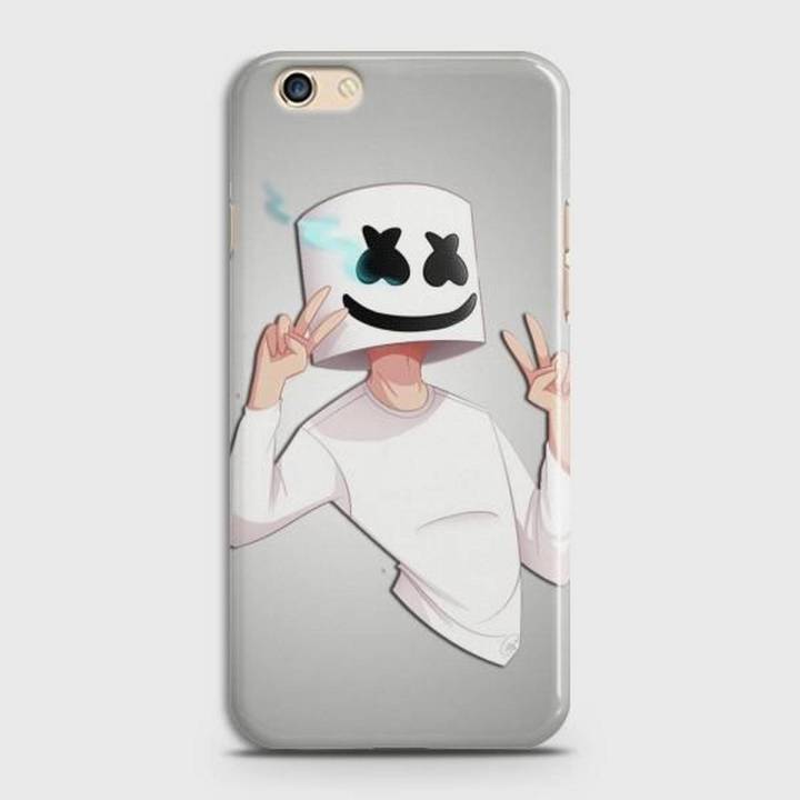 Oppo F1s Cover - SkinLee HQ Hard Case - Marshmello Face - SKINLEE-627-1-204-57