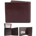 Dark Brown Leather Wallet For Men. 