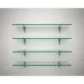 4-Tier Bathroom Wall Mounted Glass Shelf rating. 