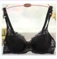 Black Underwire Full Coverage Lace Sheer Bra for Women / embroidered  Net bras. 