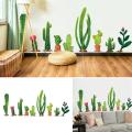 Cactus DIY Background Wall Sticker Living Room Bedroom Cupboard Glass Home Decor. 