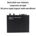 VGA to HDMI Converter Box Brown Box VGA Input to HDMI Output with Audio Support Plug Play Adapter for Monitor Laptop PC to HDTV Projector High-Quality Signal Transmission Compact Durable Design VGA to HDMI Adapter Converter Cable Video Converter - Black. 