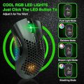 Wireless Gaming Mouse Computer Mouse with Honeycomb Shell 6 Programmed Buttons 3 Adjustable DPI USB Receiver Ergonomic RGB Optical Gamer Mice Mouse for Laptop PC Mac. 
