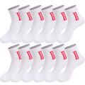 6 Pairs Men's Anti-odor Sweat-absorbing Stockings Mid-tube Sports Socks Cotton Business Sports Breathable Deodorant Sock. 