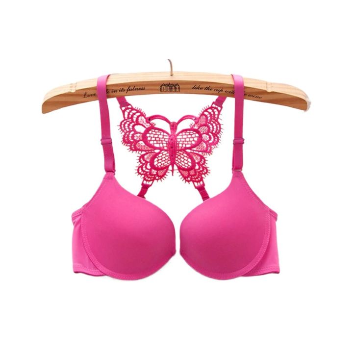 GlamourSecrets Butterfly Style Bra For Women's Front Open Padded Bras For Bridals Push Up Style Front Open Bra For Girls