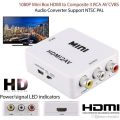 HDMI To Audio Video RCA AV/CVBS Adapter HD 1080P Mini HDMI 2AV Video Converter BOX For PS3 VCR DVD PC. 