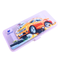 Fancy Transparent Plastic Pencil Geometry Box for boys and girls. 