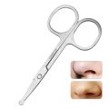 Premium 1 Pcs Nose Scissors for Personal Care Facial Hair Removal and Ear Nose Eyebrow Moustache And Beard Trimming Stainless Steel Safety Grooming Scissors Fine Straight Tip Scissors Men. 