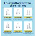Multi-Functional Rechargeable 6 Suction Heads Blackhead Whitehead Extractor Remover Device Suction Tool. 
