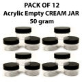 Empty Cosmetic Containers Cream Pot Jar Refillable Acrylic 50 gram. 