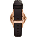 Emporio Armani  Brown Leather Strap Rose Gold Case Mother Of Pearl Dial Men's Watch AR-1601. 
