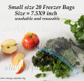 Pack of 15 medium size Freezer bags , Plastic zip bags , Zip lock bags. 