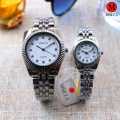 2Pcs/Set Couple Watches For Lovers / Couple Luxury Fashion Stainless Steel Analog Wrist Watch. 