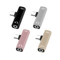 2 IN1 Type C To 3.5mm Jack Earphone Charging Cable Audio Converter OTG Adapter for Xiaomi Huawei HTC Nokia Hammer. 