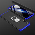 Samsung Galaxy A30s With Ring Holder GKK Full Coverage 360 Protection Mobile Phone Back Cover Case   - Blue & Black. 