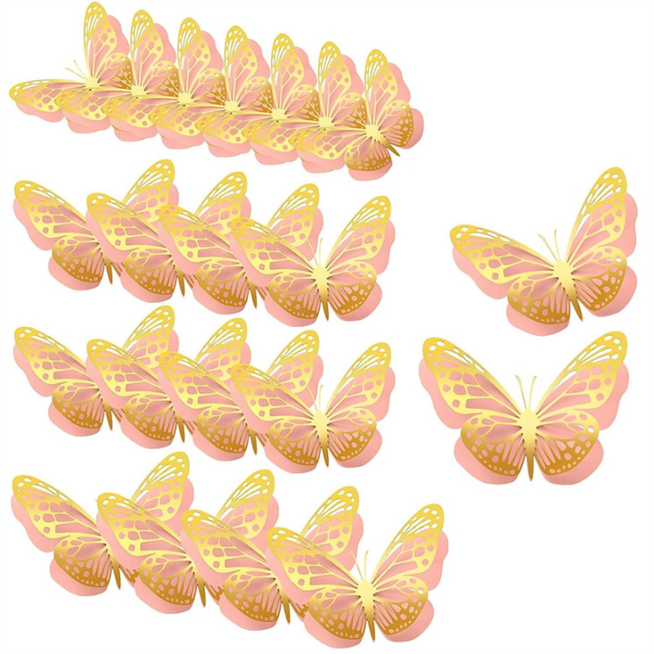 20Piece 3D Butterfly Decoration Big Butterfly Wall Decorations Set ,3 Size