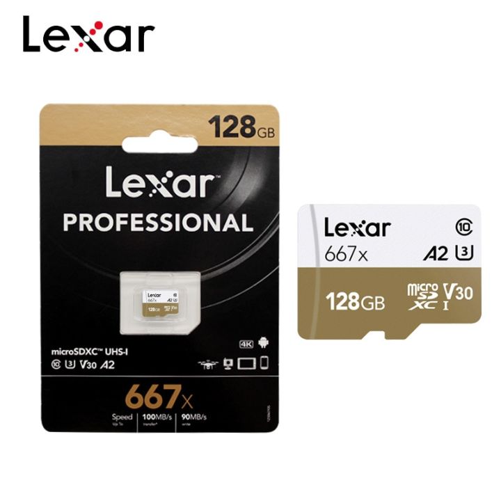 ♥100%Original Product+FREE Shipping+COD♥Original Lexar 667x Memory Card A2 High Speed 100MB/s 128GB V30 Class 10 UHS-I U3 Mirco SD Card