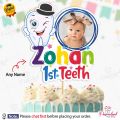 1st Tooth PERSONALISED Photo Digital Cake Topper for Boy or Girl Birthday Party Celebration, Cake Decoration & Perfect Birthday gift. 