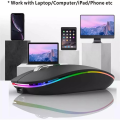 Wireless Mouse Gaming Mouse Backlight USB Compatible RGB Rechargeable Mice Silent Backlit Ergonomic Gaming Mouse for Laptop PC. 