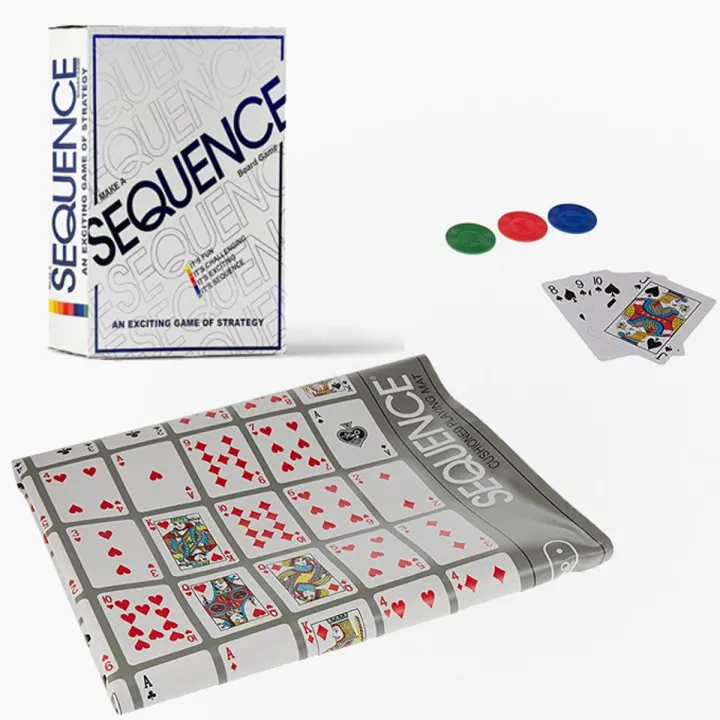 Sequence%20Strategy%20Board%20Game%20-%20(Plastic%20Mat%20Edition)%20-%20Image%202