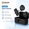 BOYA BY-MW11 Wireless Live Microphone with Charging Case / Dual Clip Mic for Vlogging, Interview, Online Teaching & Live Streaming / Plug & Play Portable Audio Mic. 