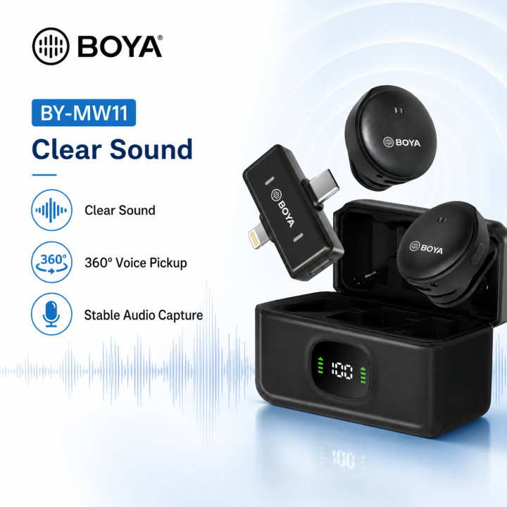 BOYA%20BY-MW11%20Wireless%20Live%20Microphone%20with%20Charging%20Case%20/%20Dual%20Clip%20Mic%20for%20Vlogging,%20Interview,%20Online%20Teaching%20&%20Live%20Streaming%20/%20Plug%20&%20Play%20Portable%20Audio%20Mic%20-%20Image%202