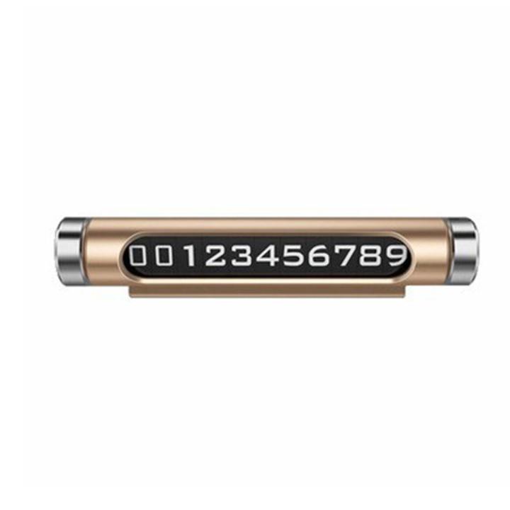 Temporary parking phone number plate can be rotated to hide luminous TPCZ02 A-162 COD