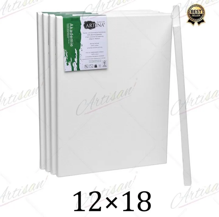Artisan - Pack of 5 - 12 X18 Inches Primed Coated Canvas Boards For ...
