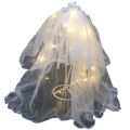 LED Light Bridal Wedding Veil with Pearls/Crowns Wedding Tiara Veil for Photoshop Props Party Headpieces Decor. 