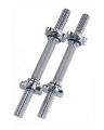 Pair Of Dumbbell Rods Adjustable Rod Of Dumbbell Pair Exercise Home Gym Fitness - Silver. 
