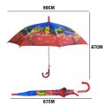 Multi Colour & Design 3D Cartoon Character Kid's Umbrella with Whistle. 
