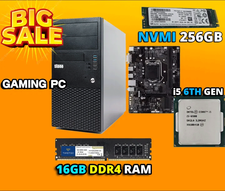 Gaming PC | Intel i5 6th Gen 🚀 | 16GB RAM + 256GB NVMe SSD | GTA VI ...