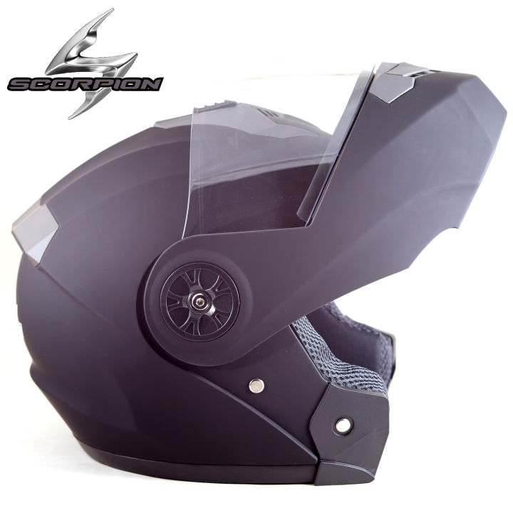 Scorpion%20Matt%20Black%20Flip%20up%20Korean%20Helmet%20for%20Racing%20-%20Image%202