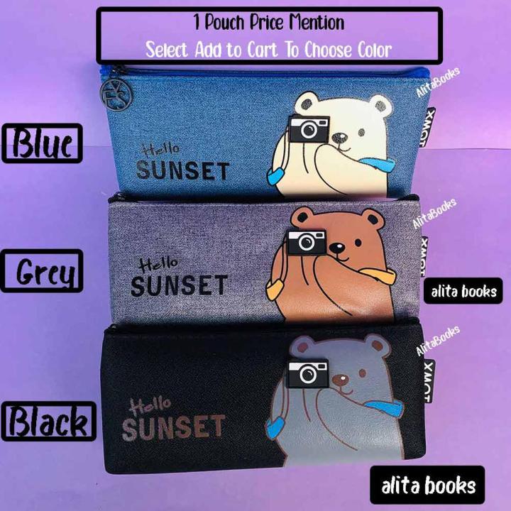 Bear pencil pouch bear stationary pouch Alita Books