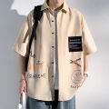 Privathinker Fashion American Graffiti Shirts For Man Short Sleeve Summer Male Blouses Large Size Baggy Casual Male Clothing. 