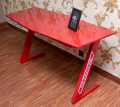 High Quality  Gaming Table 60 inches ( 5ft Length) - Computer Laptop Table - PC Table- LED Lights Installed - Headphones Holder and Wire Management System - Gaming Design. 