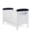 MQ 1201 White+Blue Harmison Cot Bed. 